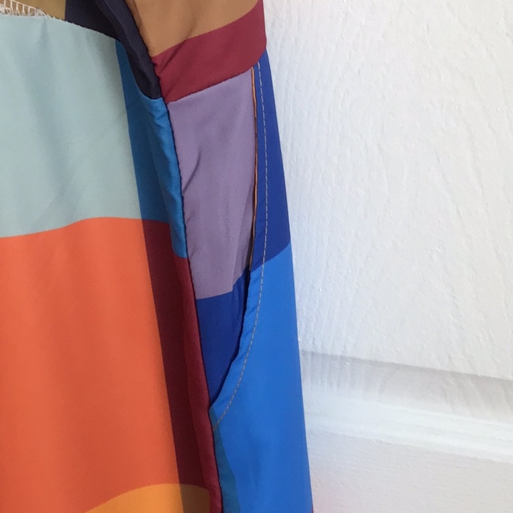 Unknown Designer . Colorful Patchwork Overalls - image 7